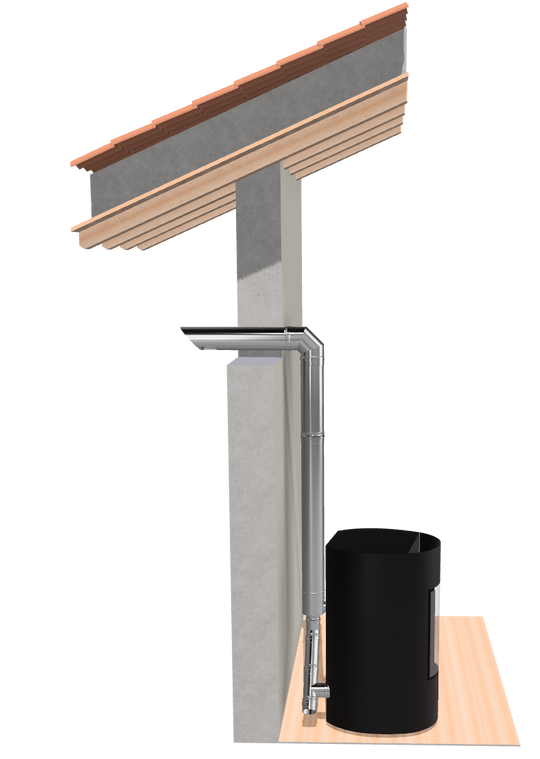 Kit Conduit Ventouse Ø100-Ø150 pour chaudière étanche / hydro étanche